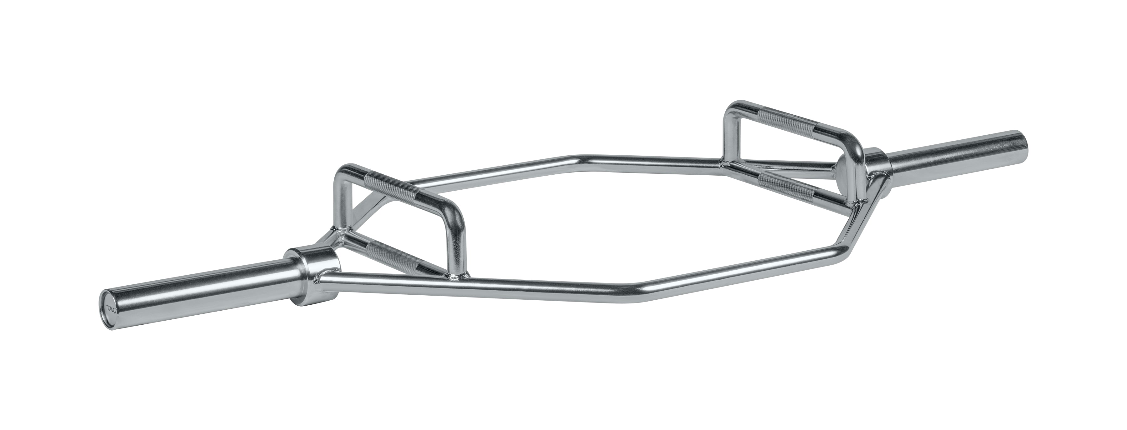 TAG Fitness Hex Hex 1200lb Test Bar w/Raised Handles 65"Lx26"Wx4"H - 12.75" Sleeve Length