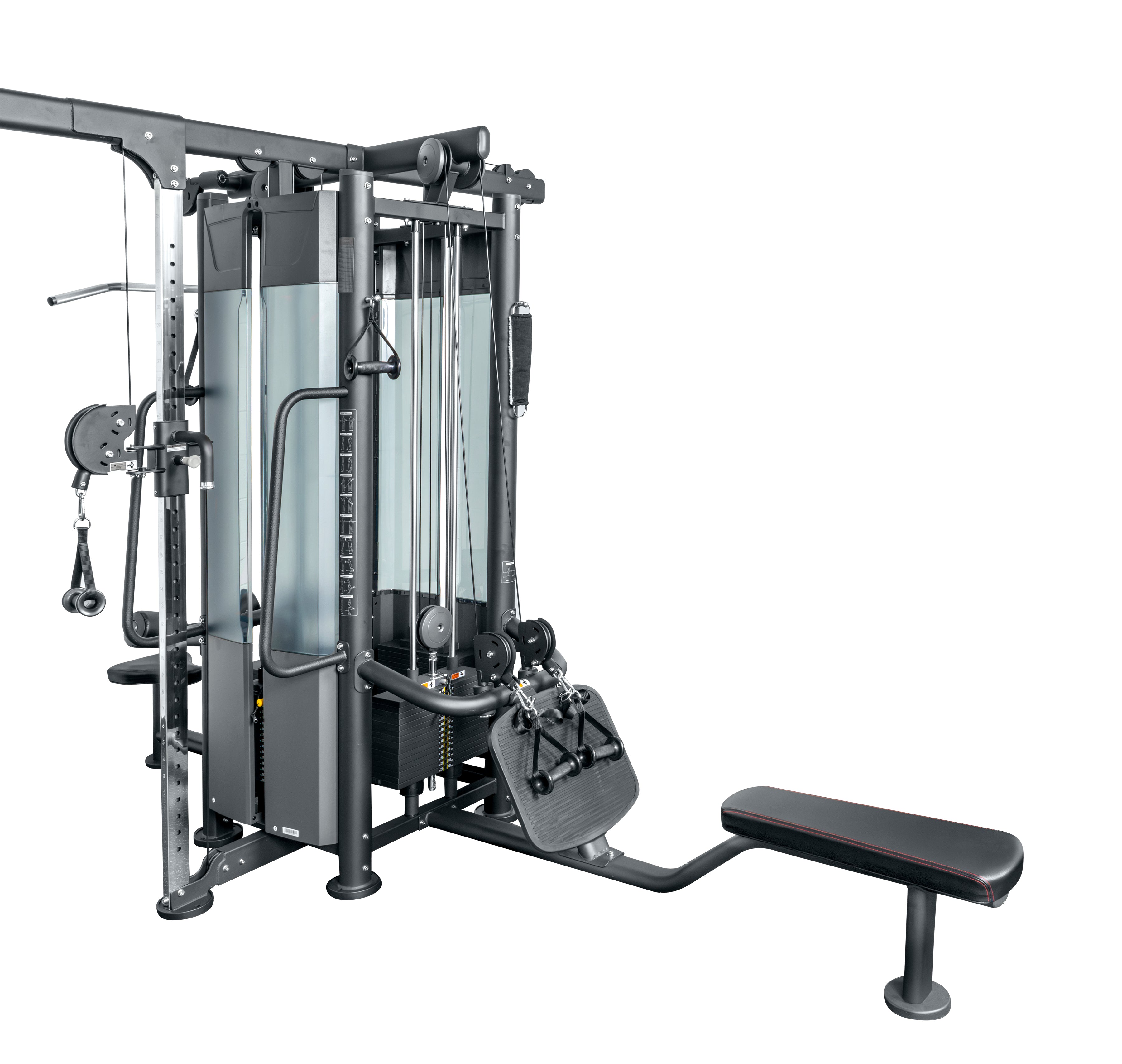 TAG Fitness Elite 5 Stack Multi Station w/Shrouds (4stack+1stack Adj Cable Column) (Cable Crossover Connection Bar) all 235lb stacks