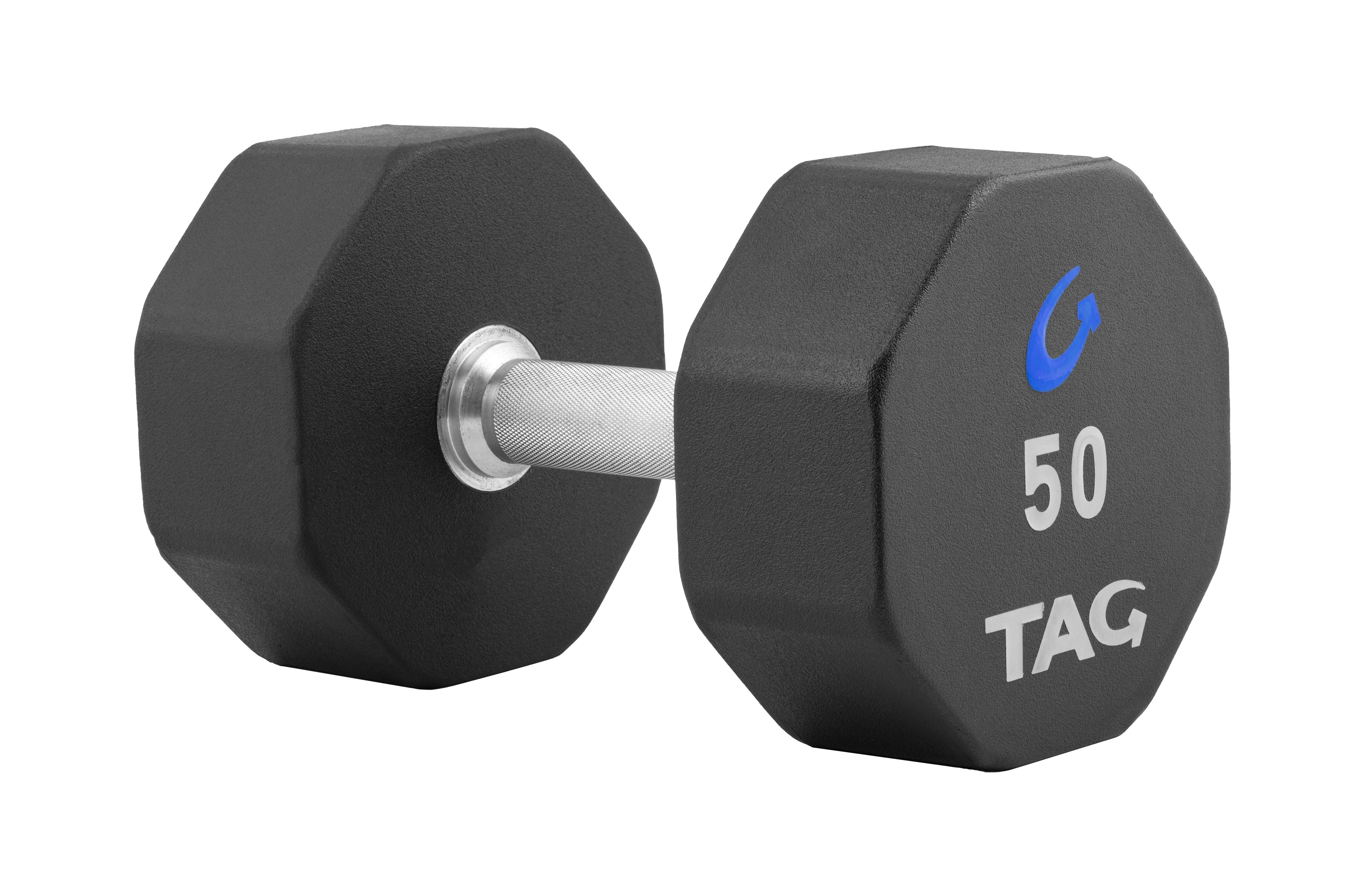 TAG Fitness 8-Sided Rubber Pro-Style Dumbbells (Pair)