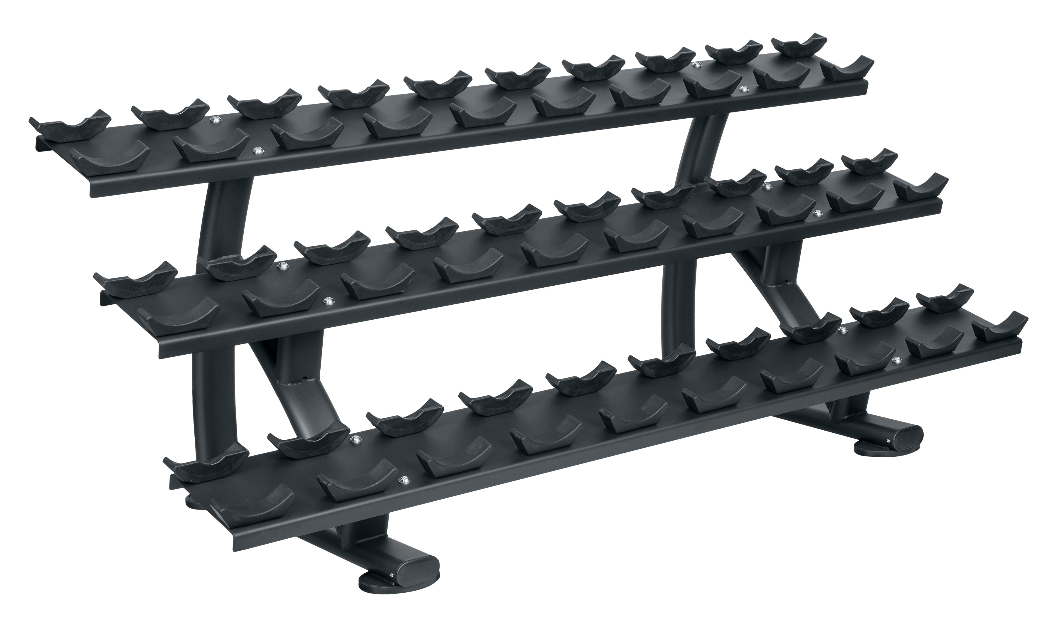 TAG Fitness 3 Tier 15 Pair Dumbbell Rack with Saddles