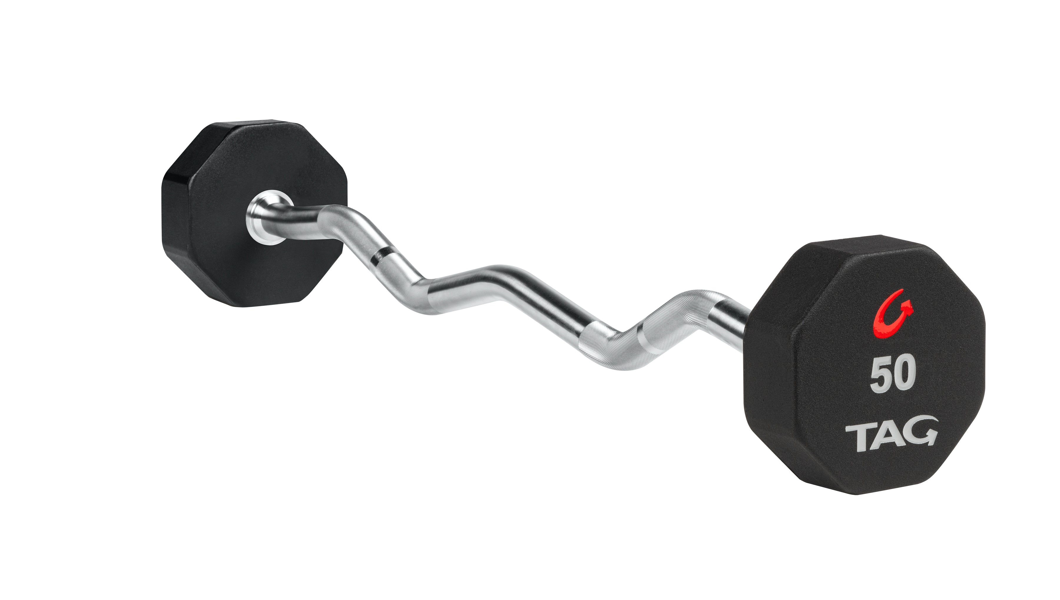 TAG Fitness 8-Sided Urethane Fixed EZ Curl Bars