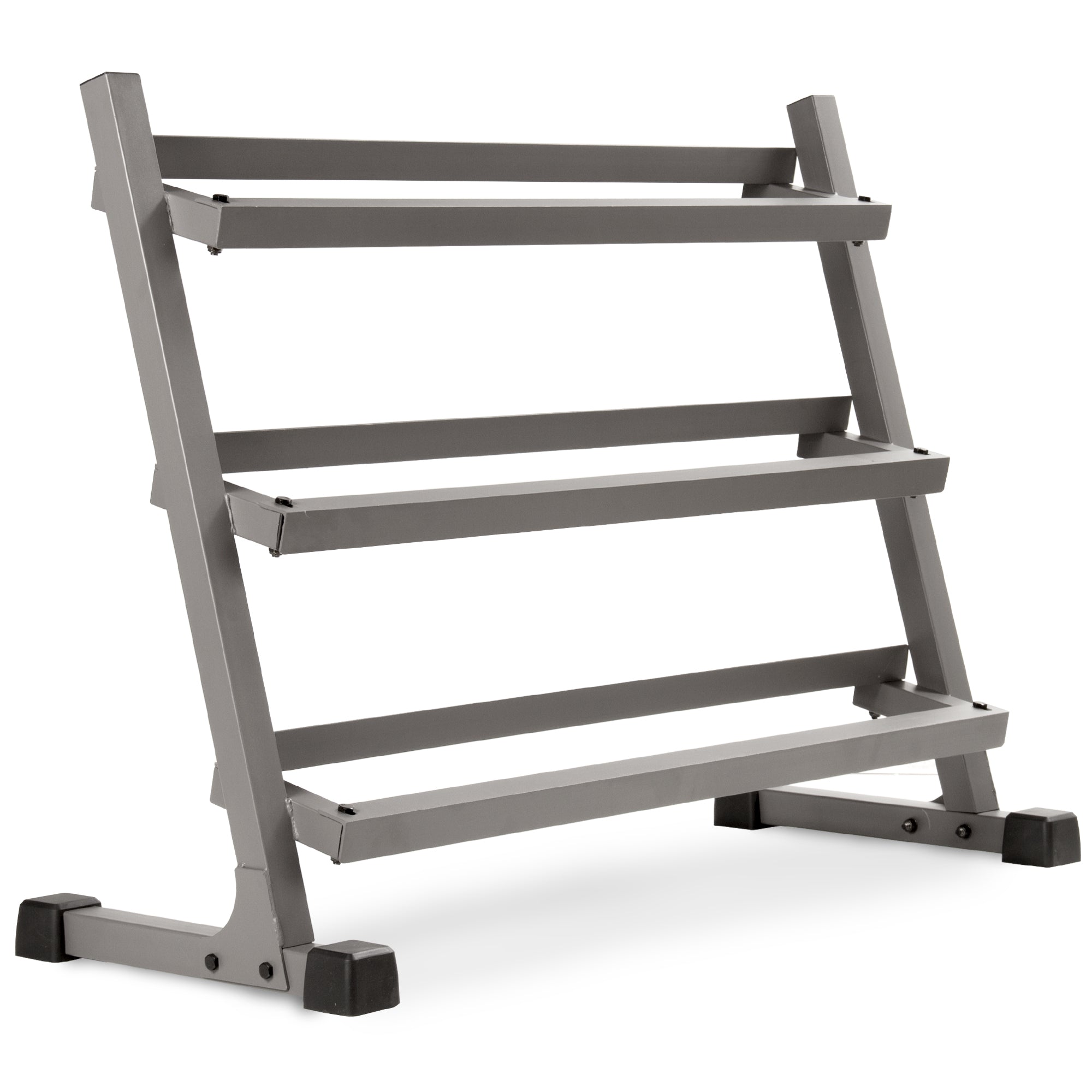 XMARK 10-Pairs, 5 to 50 lbs. Hex Dumbbells Includes 3-Tier Storage Rack