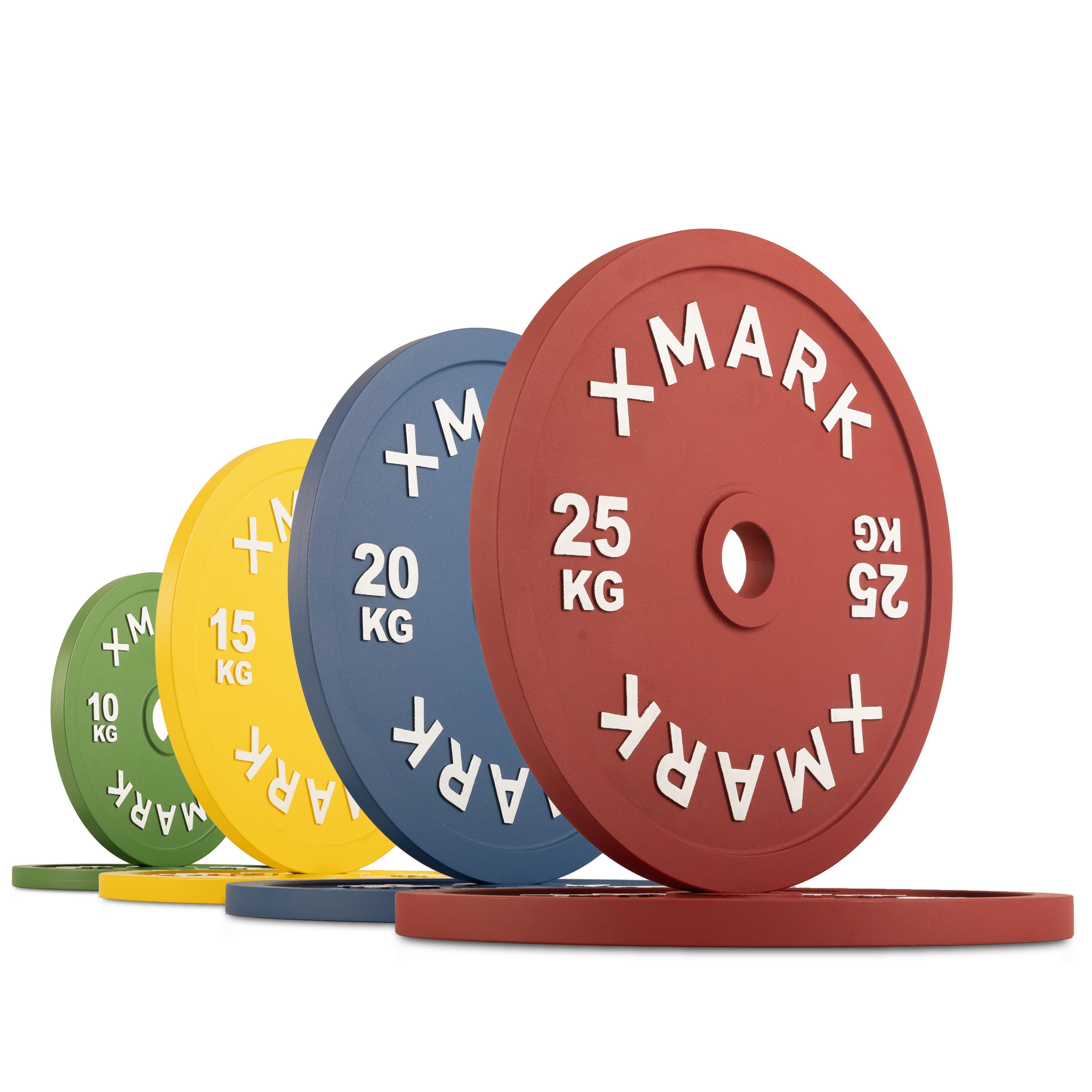 XMARK Powerlifting Calibrated Steel Plates (kg)