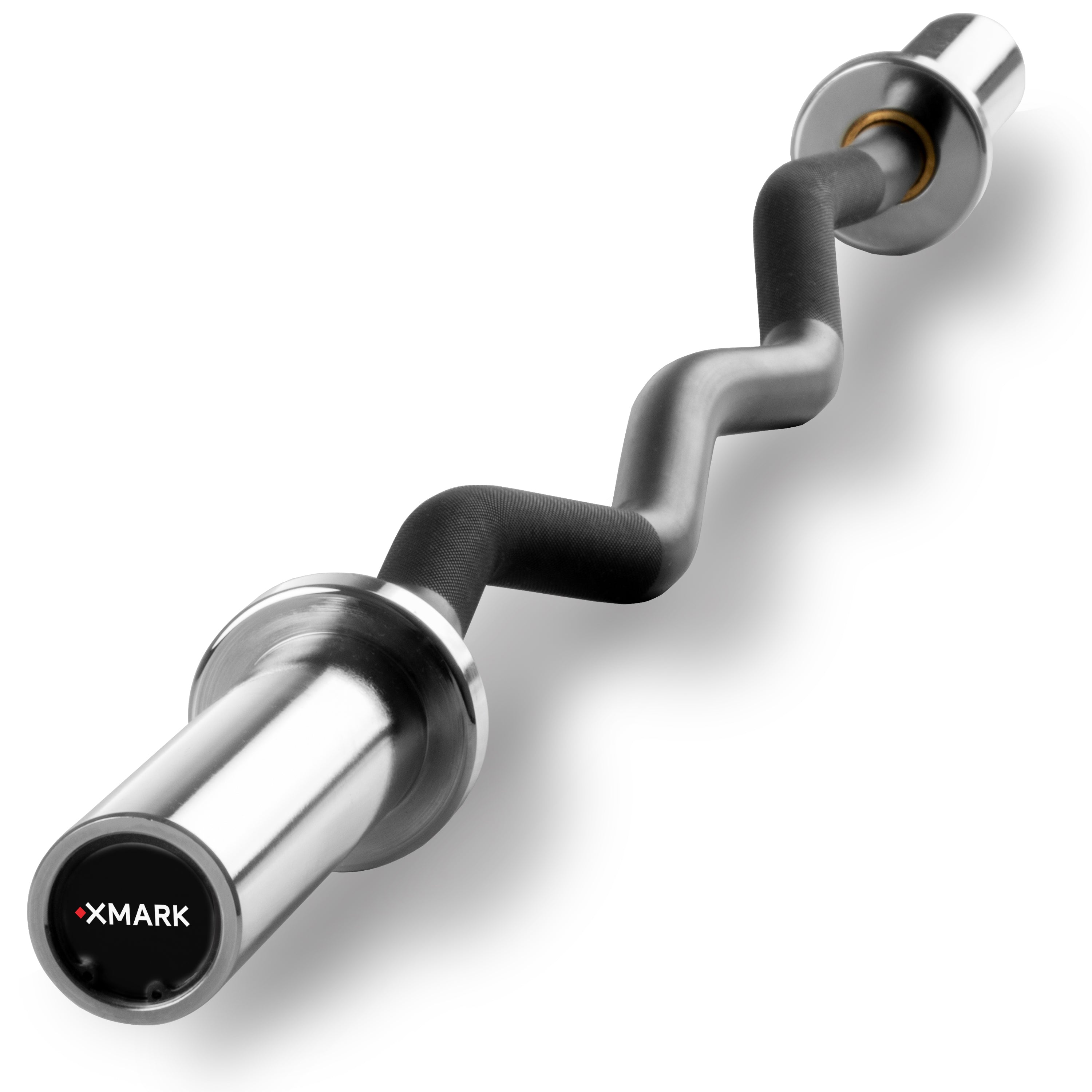 XMARK EZ Curl Bar 28 mm Grip – Fits Olympic Weights