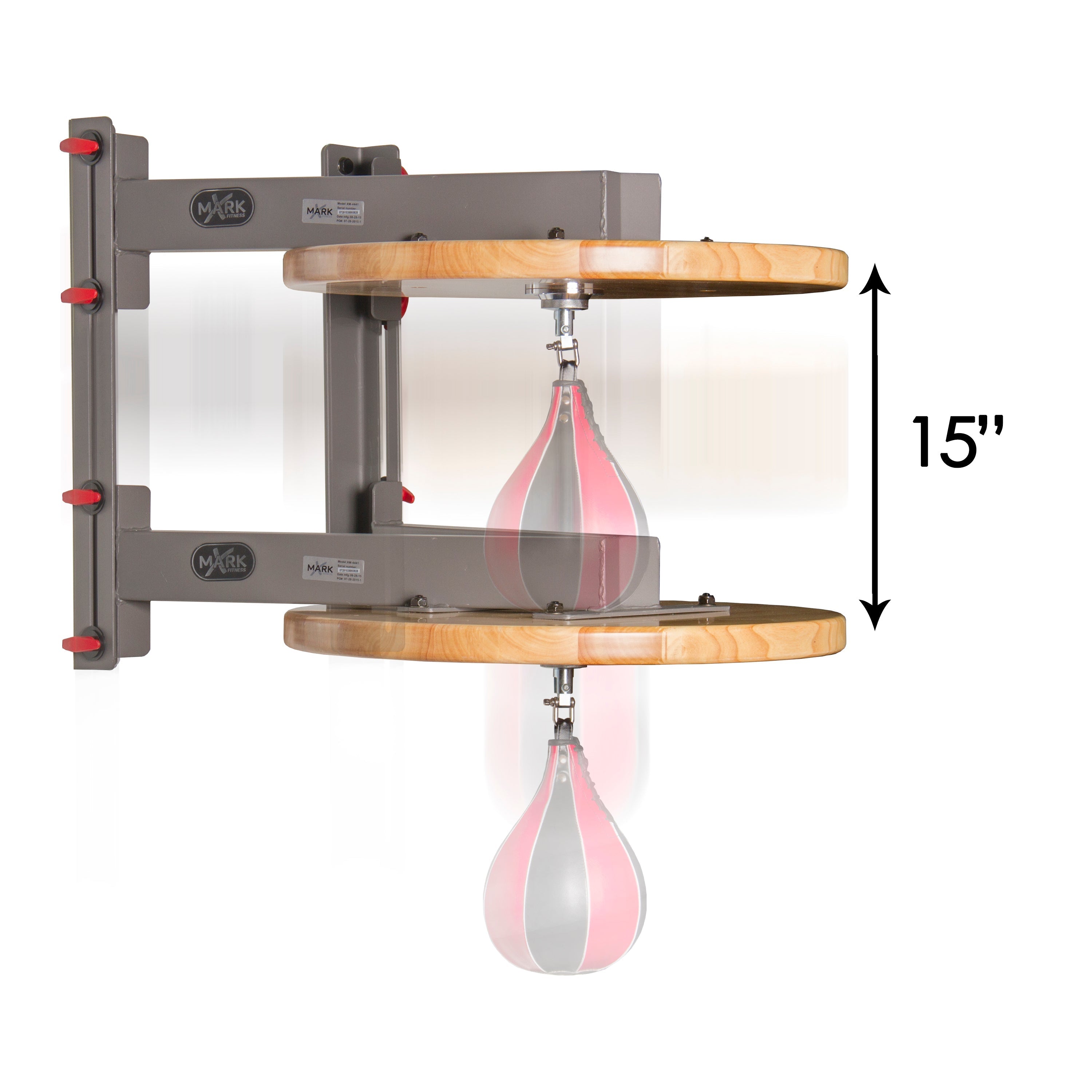 XMARK Wall Mounted Speed Bag Platform with Shackle Swivel for MMA and Boxing