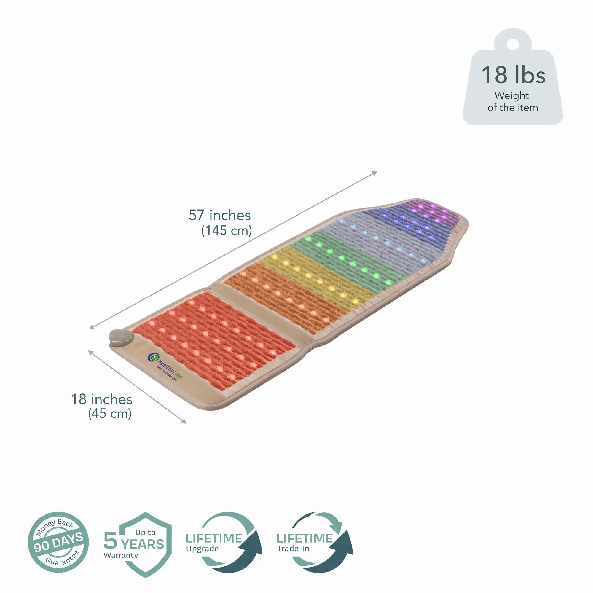 HealthyLine Rainbow Chakra Series | PEMF Far Infrared Heating Mats
