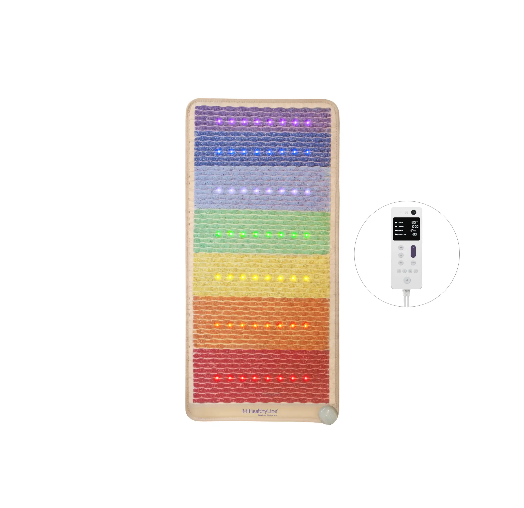 HealthyLine Rainbow Chakra Series | PEMF Far Infrared Heating Mats