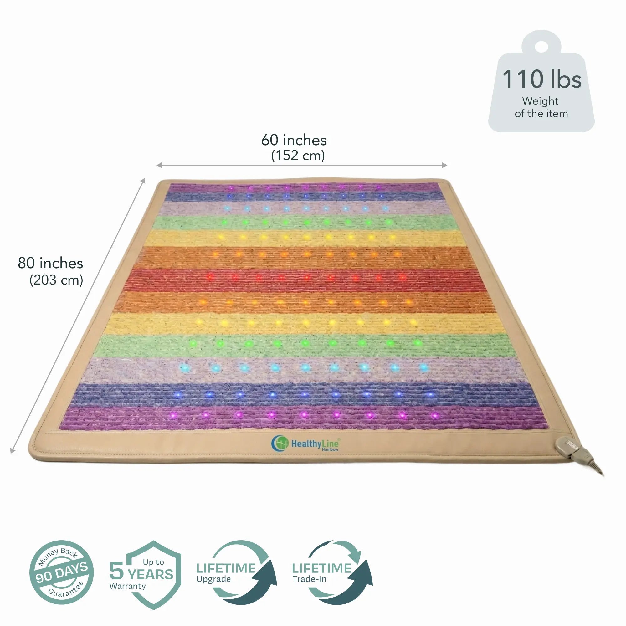 HealthyLine Rainbow Chakra Series | PEMF Far Infrared Heating Mats