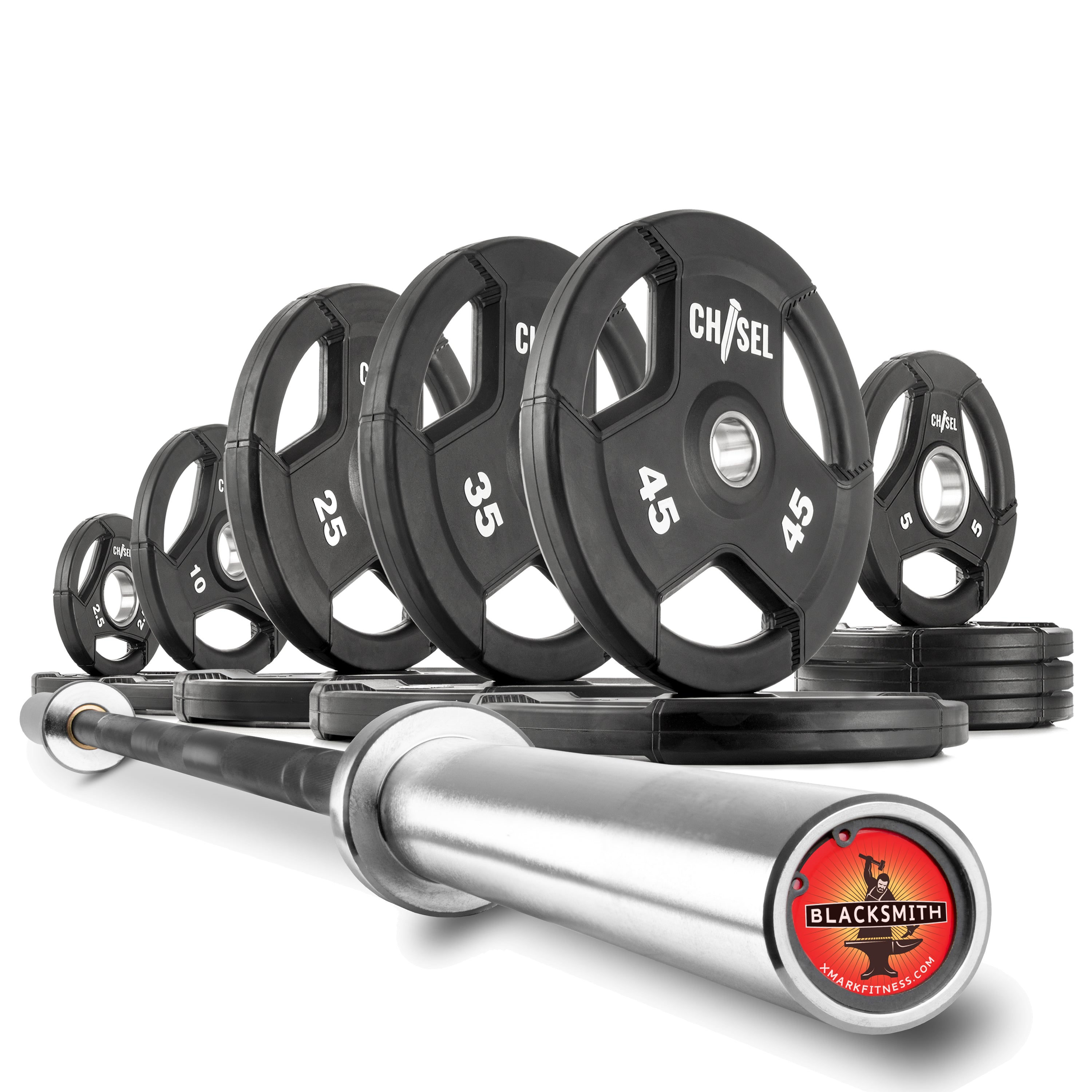 XMARK Chisel Olympic Weight Plates & Bar Set Builder