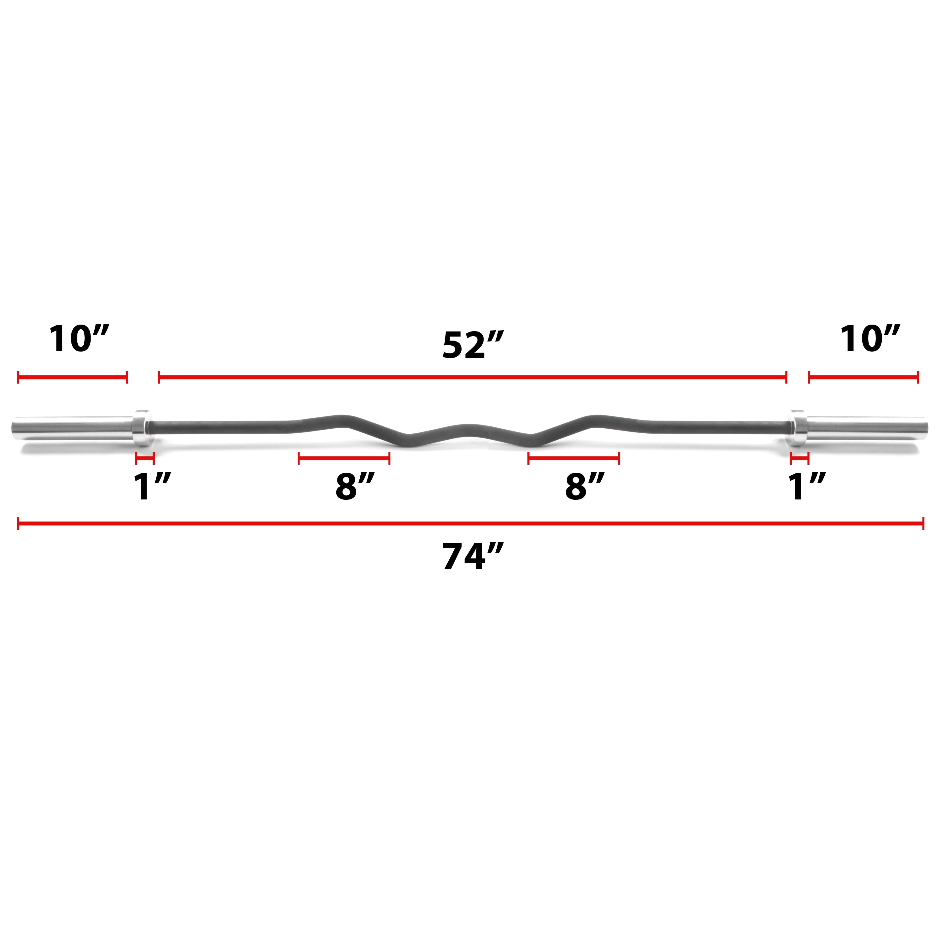 XMARK Convict 6ft Rackable Curl Bar