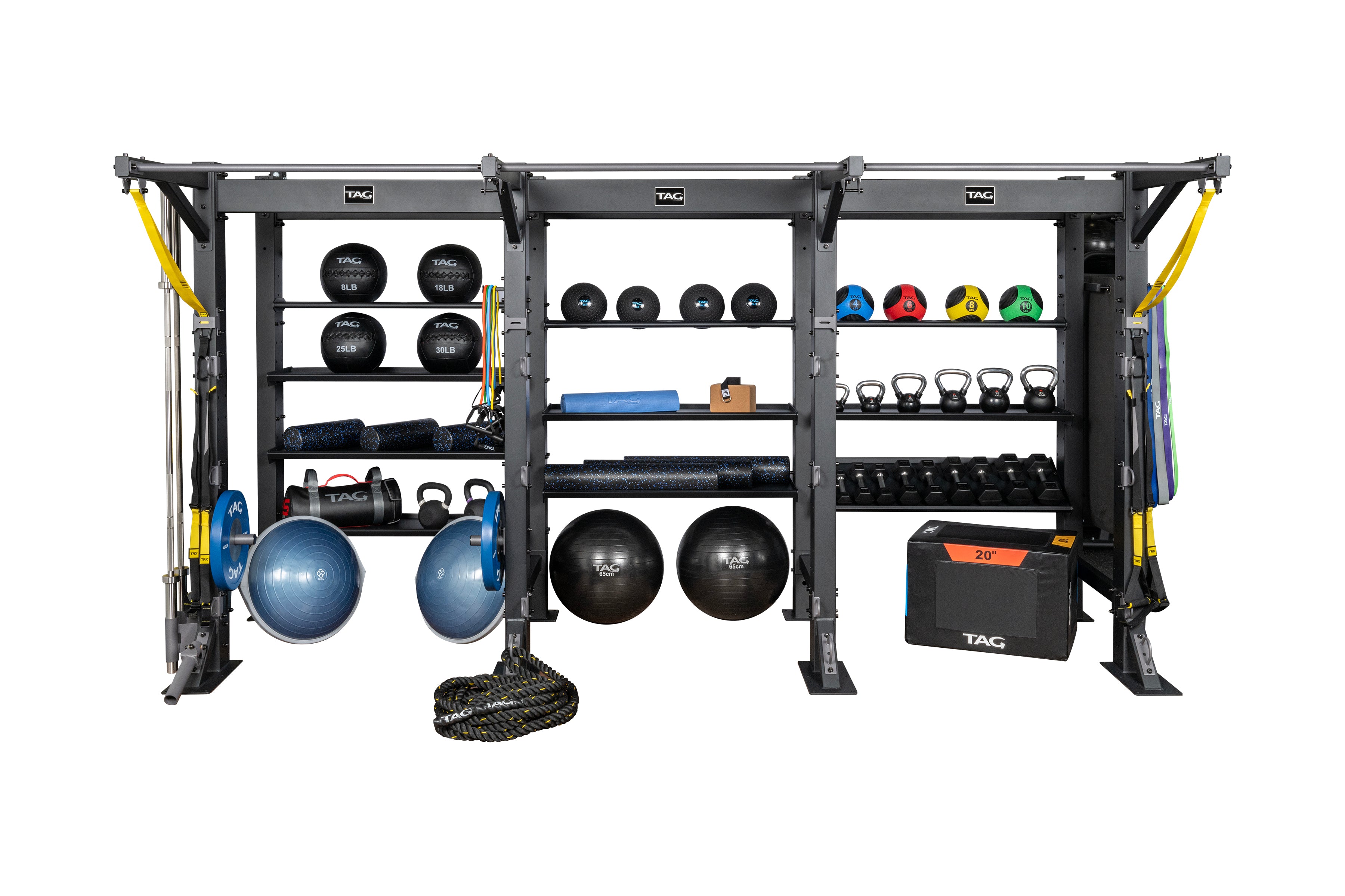 TAG Fitness Free Standing Triple Fitness Bay