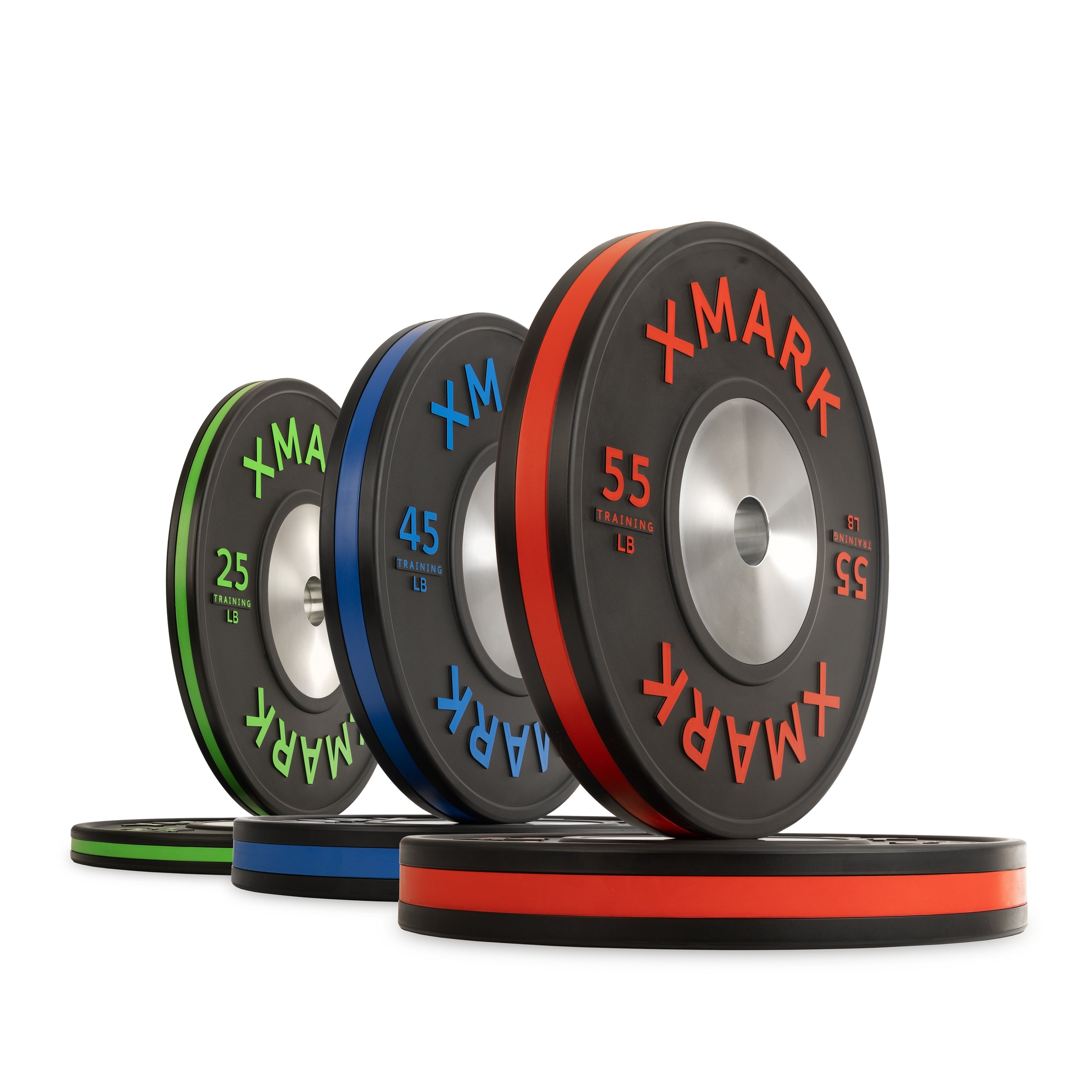 XMARK Striped Premium IWF Training Bumper Plates (LB) Pairs and Sets