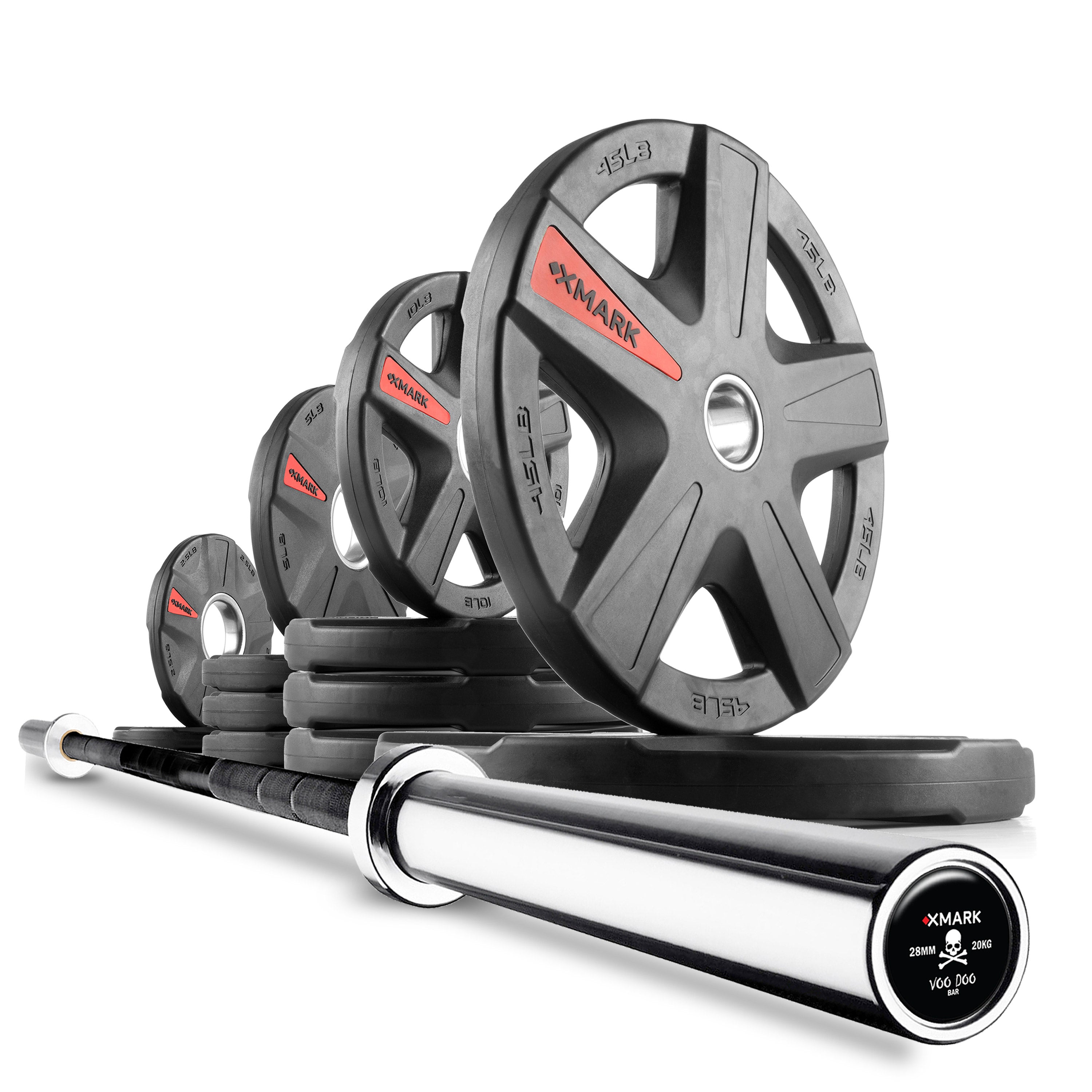 XMARK Texas Star Olympic Weight Plates and Olympic Barbell Sets