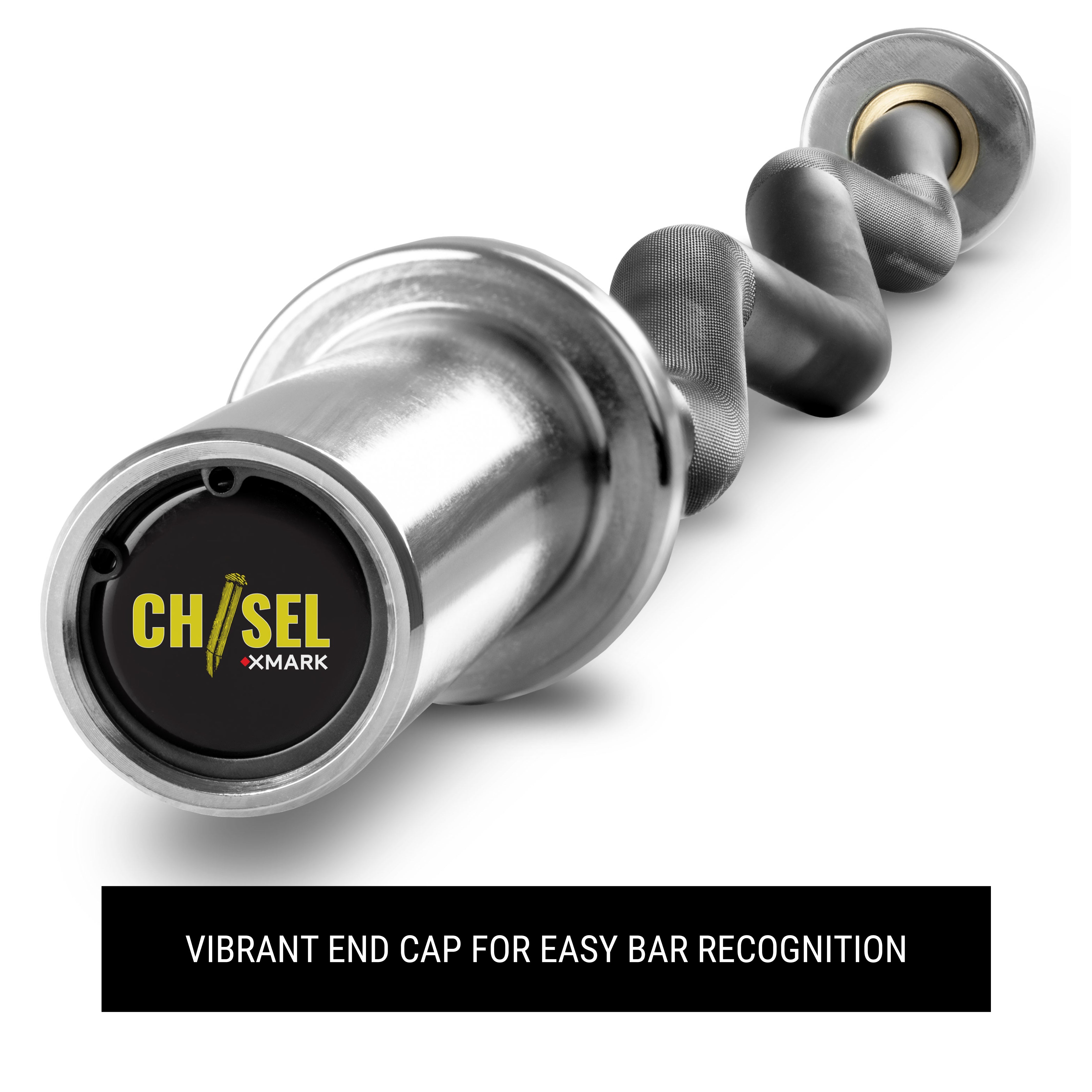 XMARK Chisel Olympic EZ Curl Barbell, 47 inches