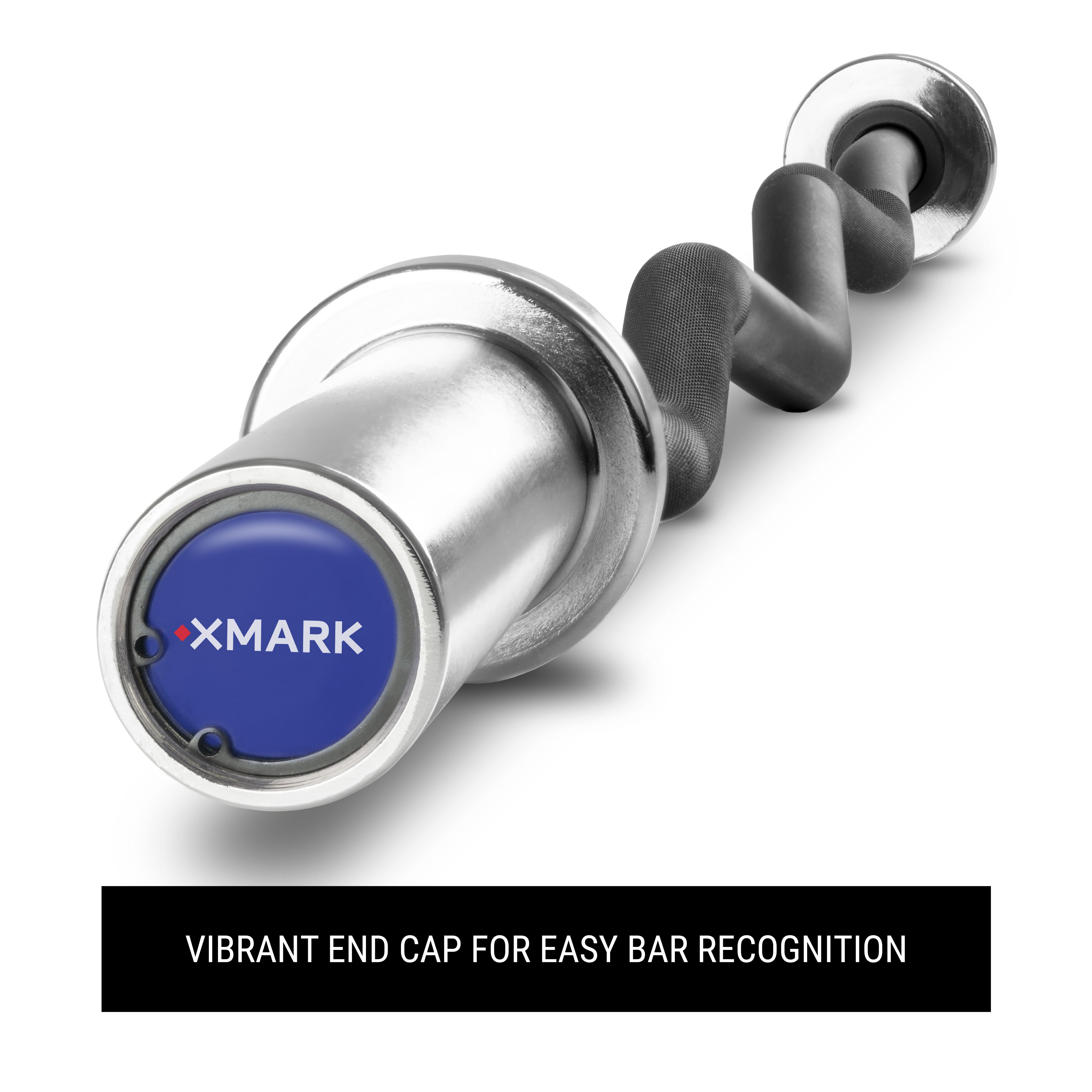 XMARK Black EZ Curl Bar, Fits Olympic Plates